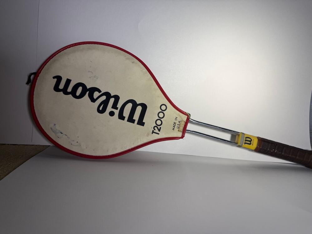 Vintage Wilson T2000 Steel Tennis Racquet w/ Original Head Cover